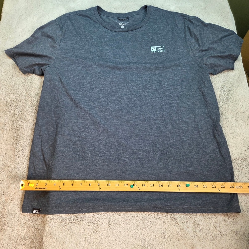 Pelagic Cotton Blend T-Shirt Mens XXL Graphic Logo High Performance Marl Gray